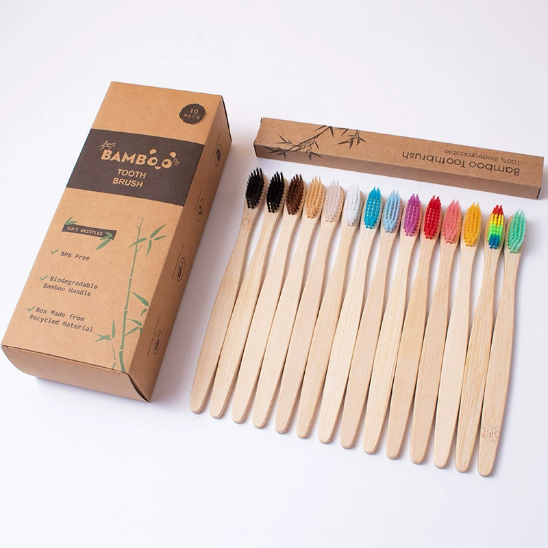 Bamboo Charcoal Soft Bristle Toothbrush Set | Eco-Friendly Adult Toothbrush