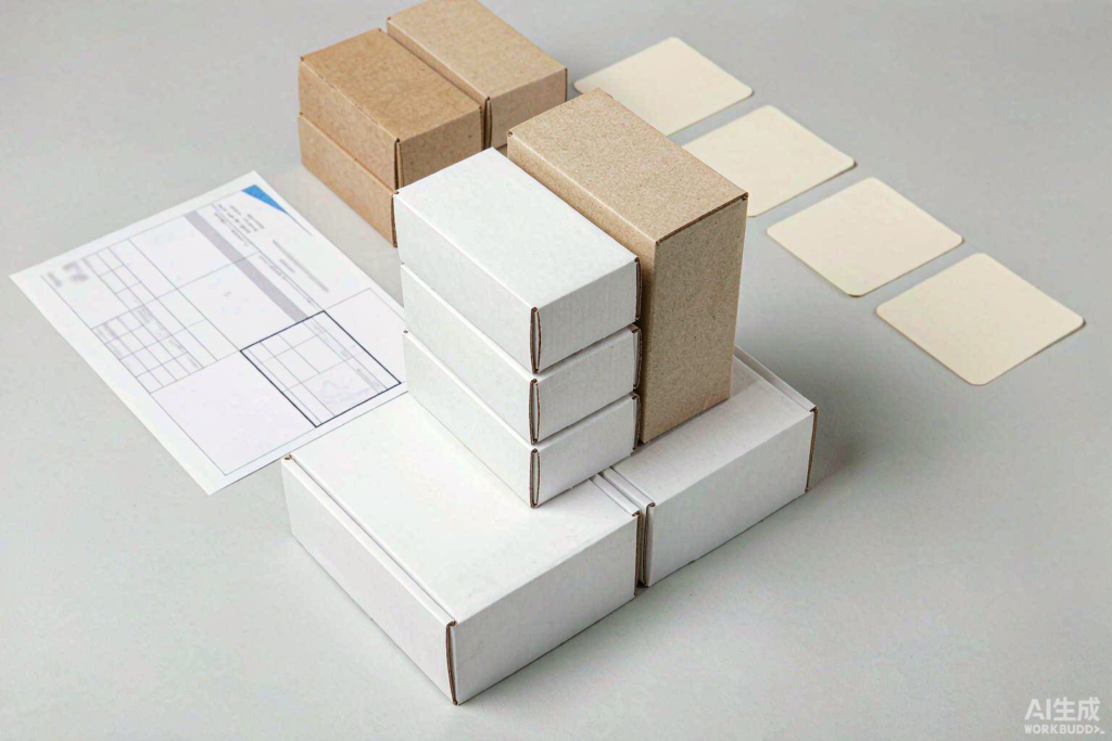 EXW, FOB, CIF and DDP shipping term cards laid out beside oral care cartons and a freight document on a light grey studio background